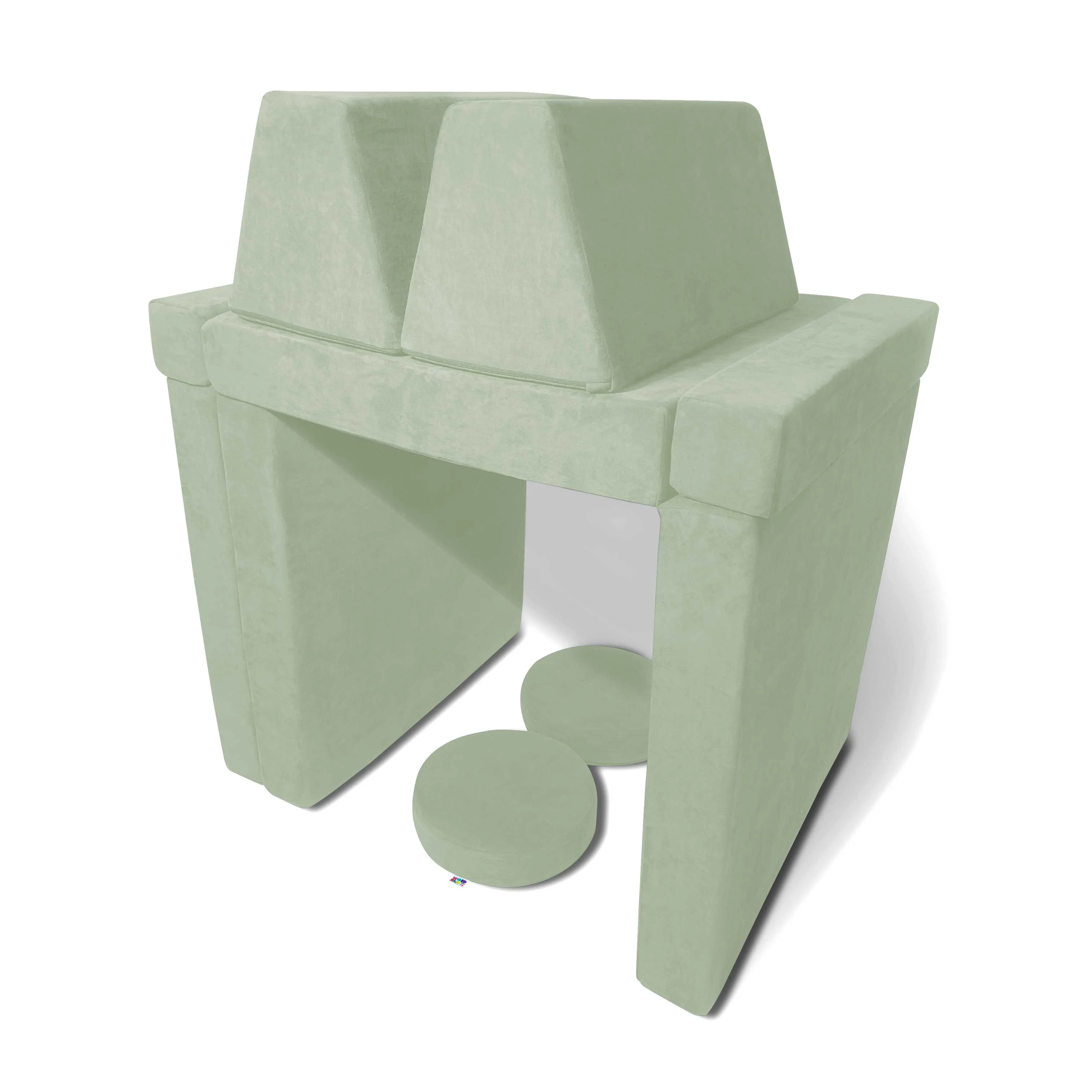 10 Piece Soft Modular Microsuede Foam Kids Play Couch - Image 10