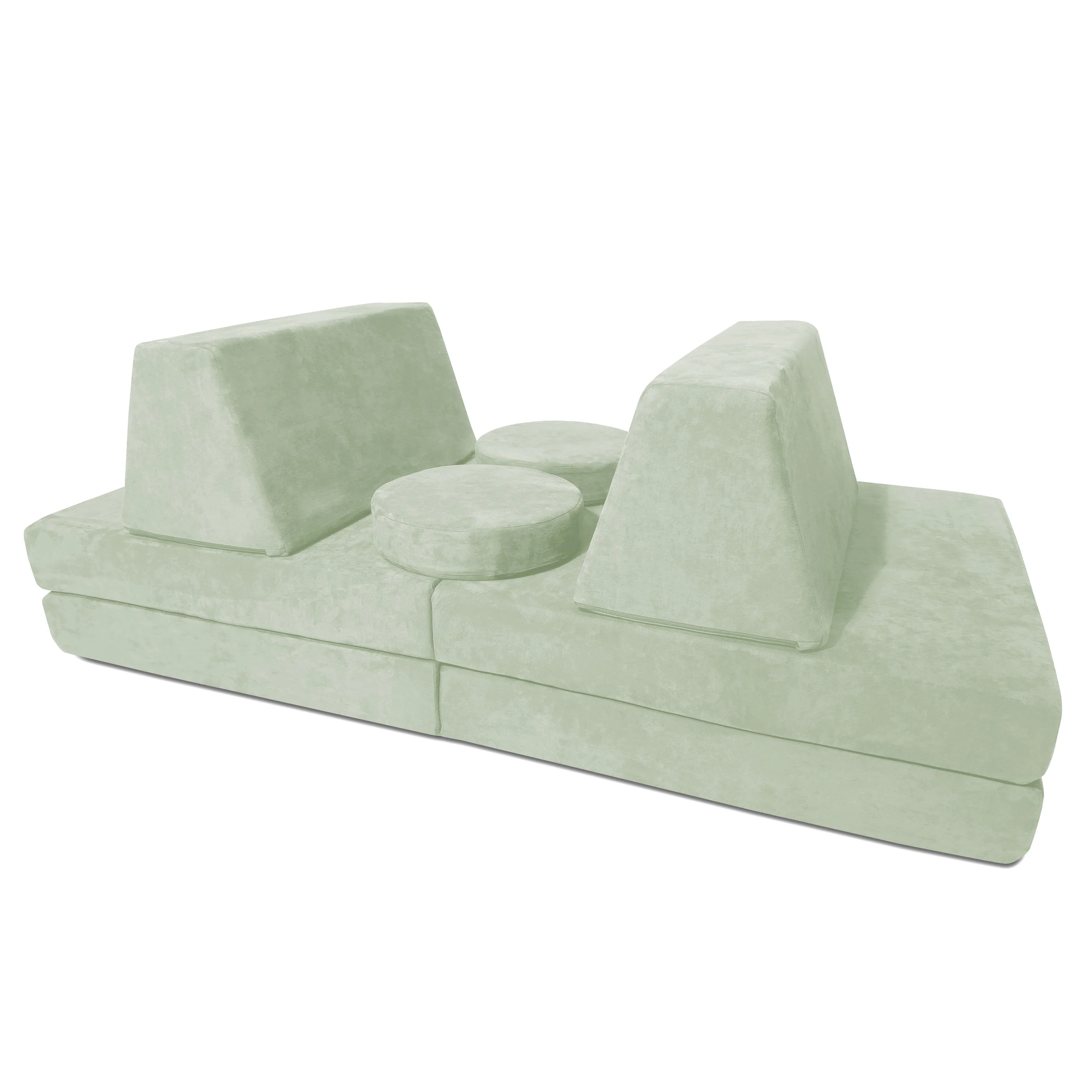 10 Piece Soft Modular Microsuede Foam Kids Play Couch - Image 11