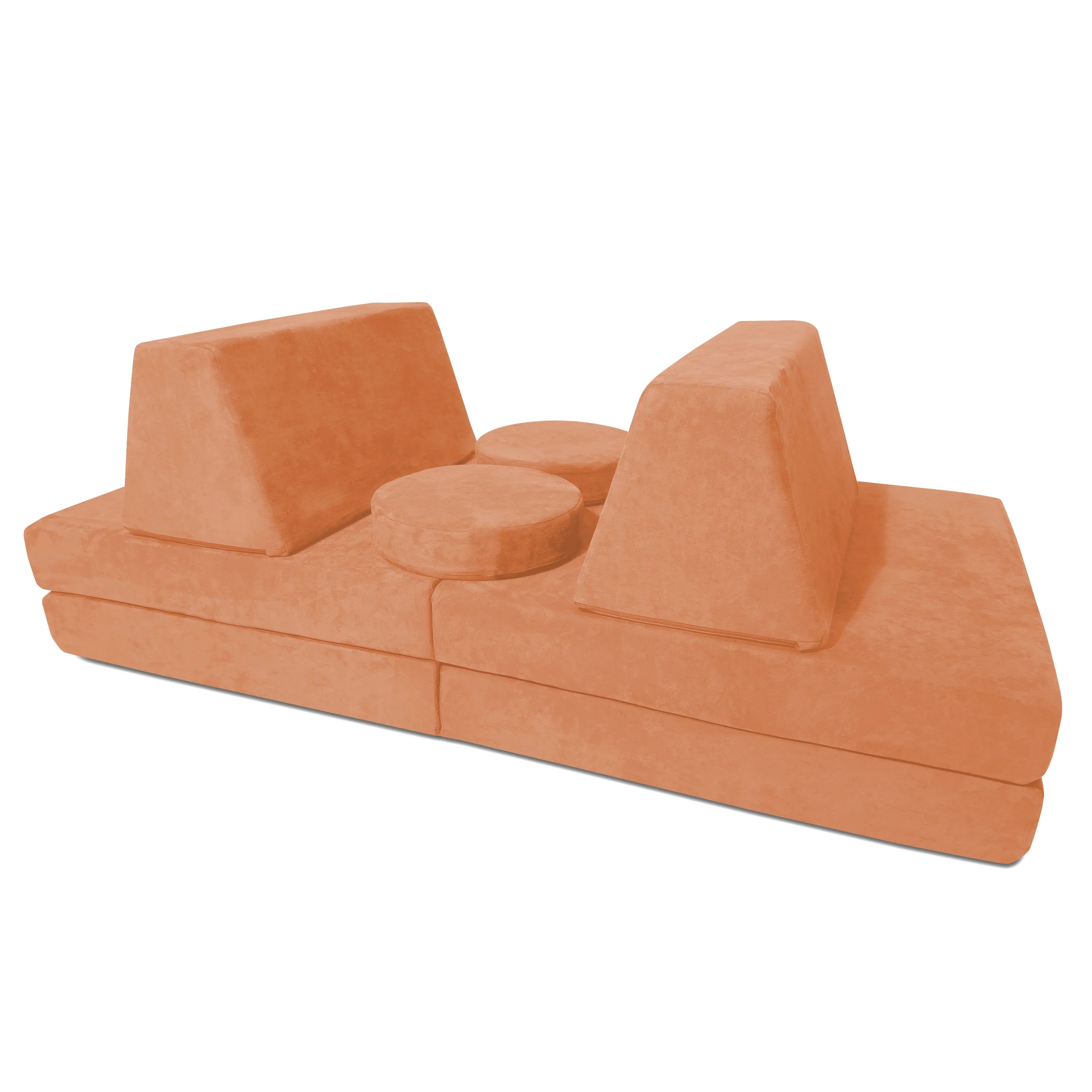 10 Piece Soft Modular Microsuede Foam Kids Play Couch - Image 21
