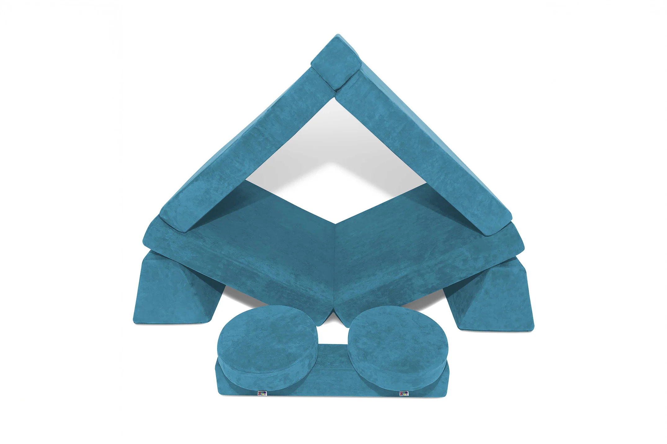 10 Piece Soft Modular Microsuede Foam Kids Play Couch - Image 3
