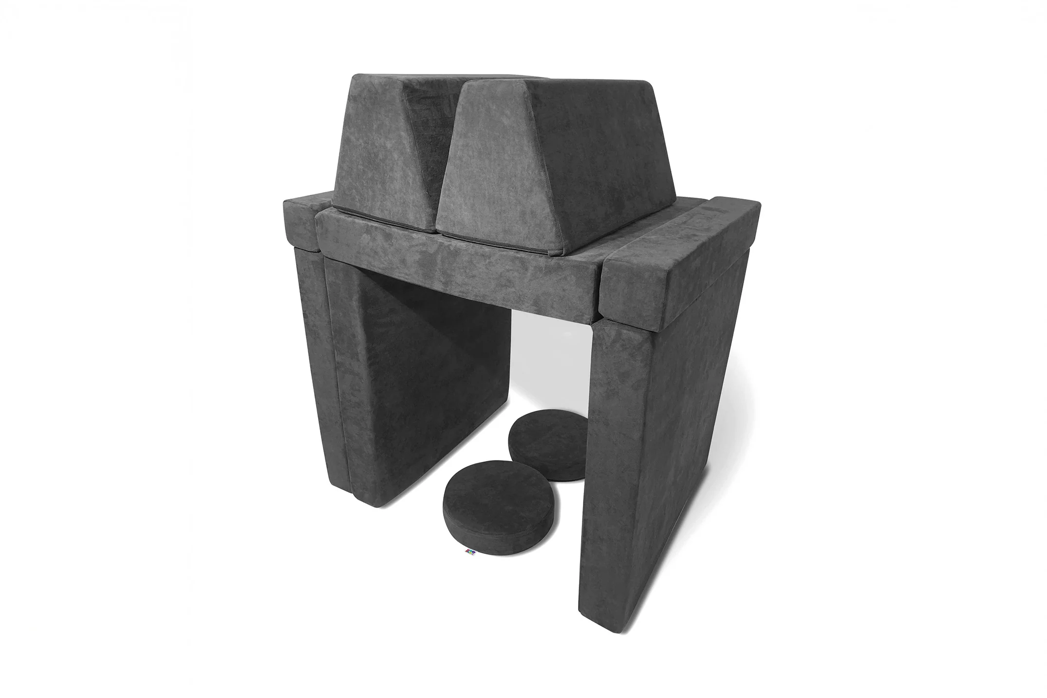 10 Piece Soft Modular Microsuede Foam Kids Play Couch - Image 4