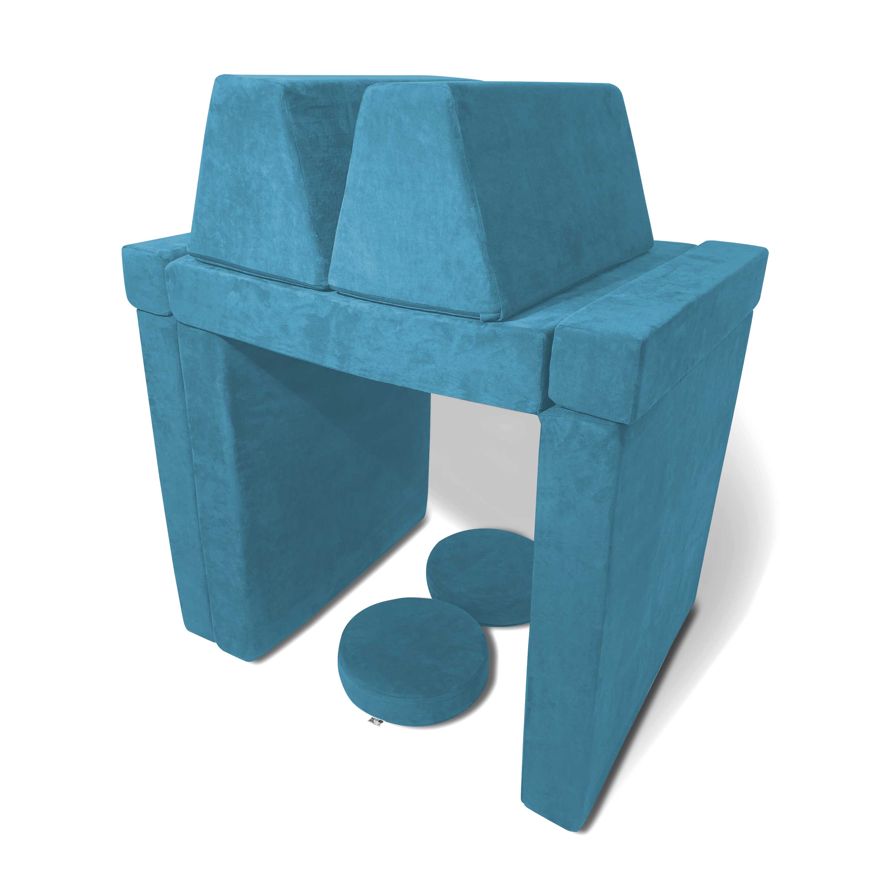 10 Piece Soft Modular Microsuede Foam Kids Play Couch - Image 44