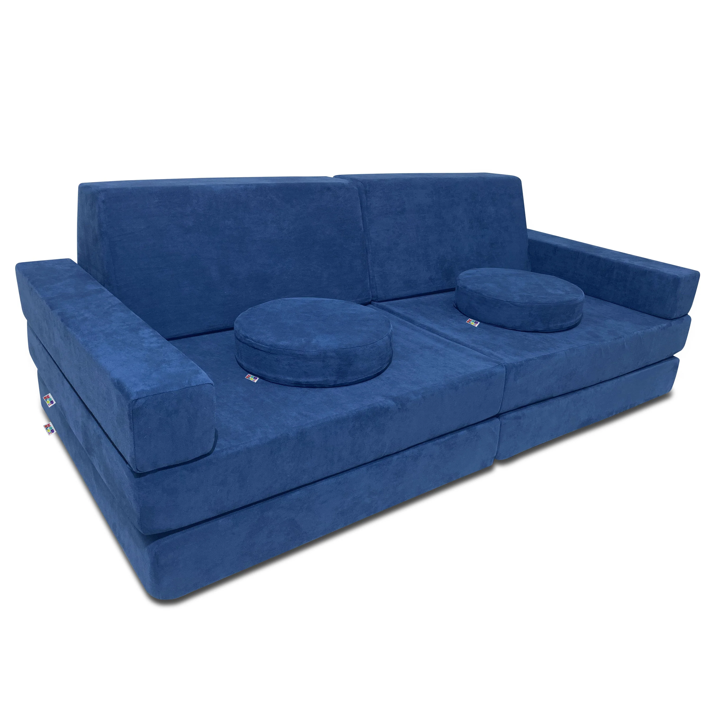 10 Piece Soft Modular Microsuede Foam Kids Play Couch - Image 51