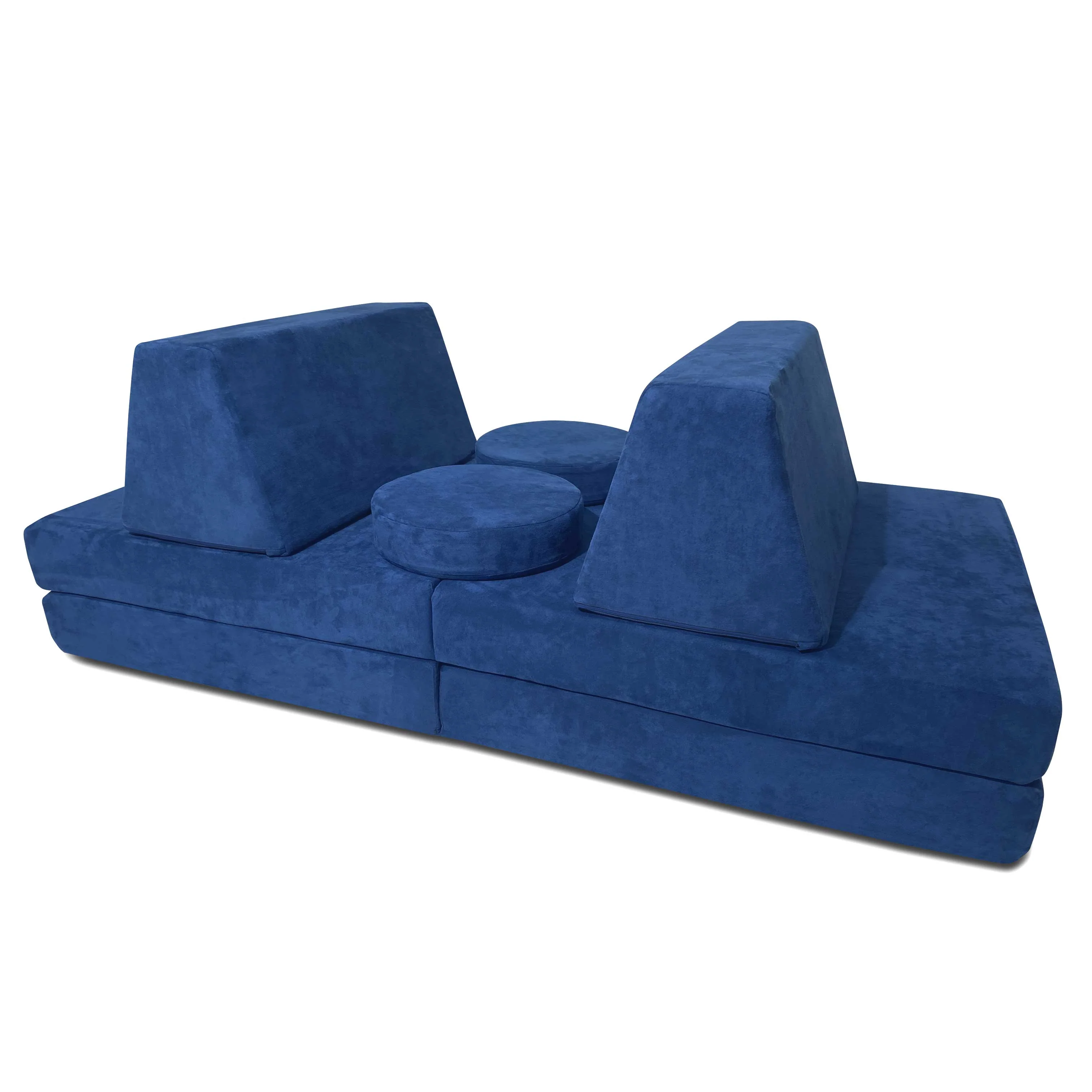 10 Piece Soft Modular Microsuede Foam Kids Play Couch - Image 53