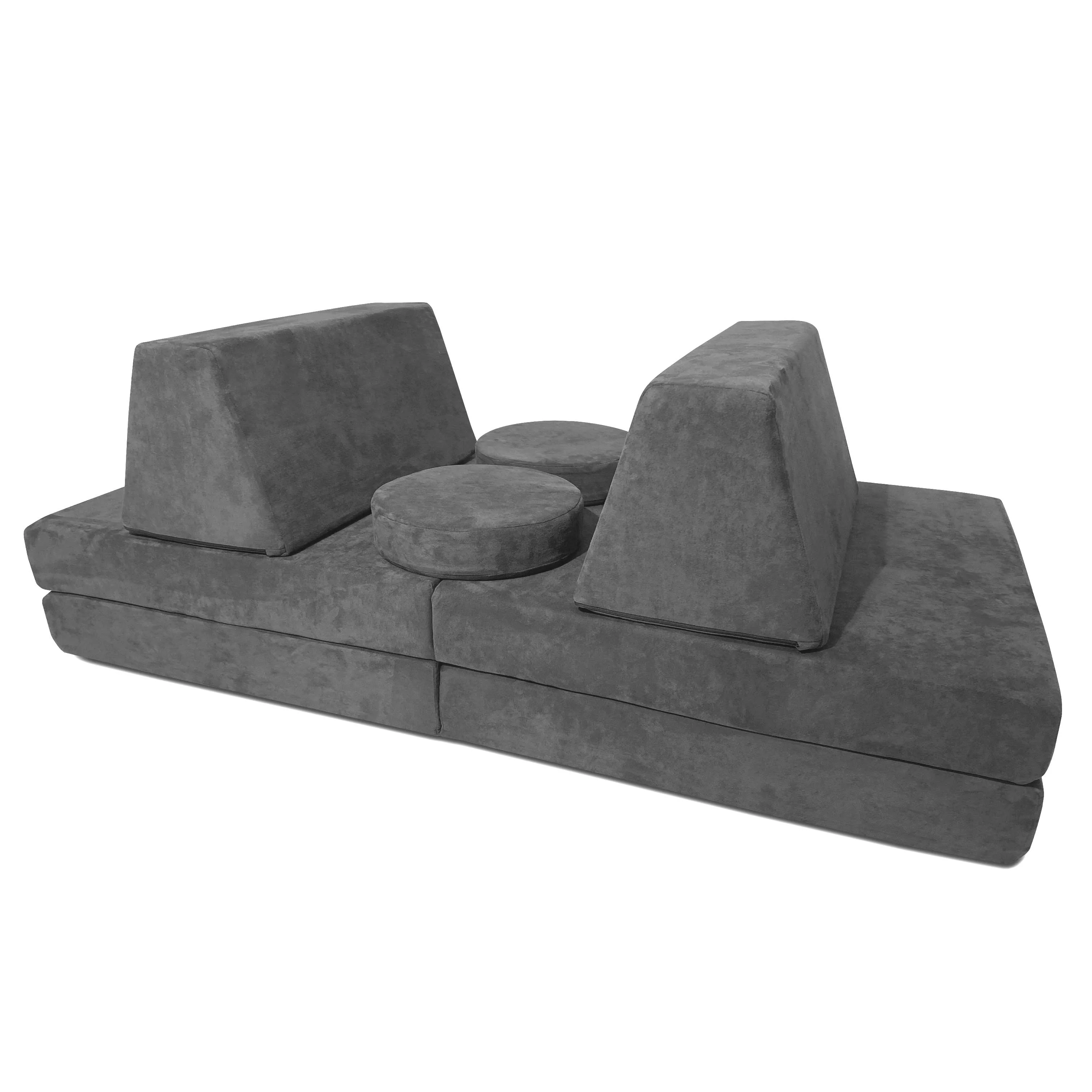 10 Piece Soft Modular Microsuede Foam Kids Play Couch - Image 72