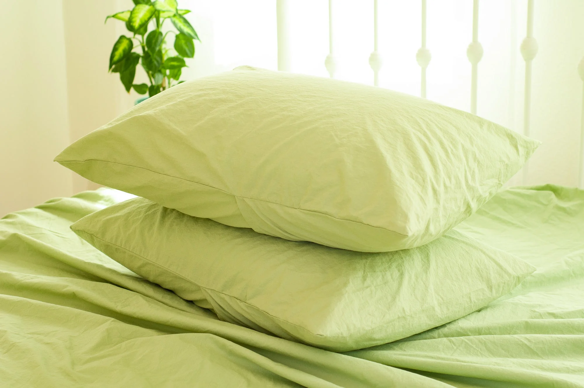 Crinkle Percale Organic Cotton Duvet Cover Set + Shams (Final Sale) - Image 9