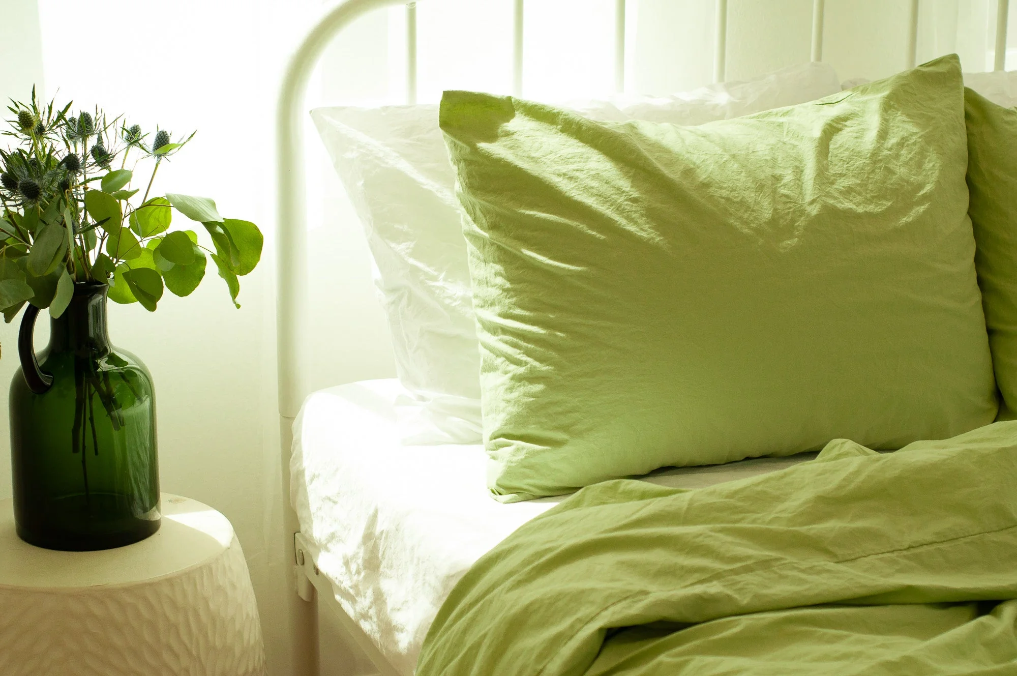 Crinkle Percale Organic Cotton Pillowcase Set - Image 11