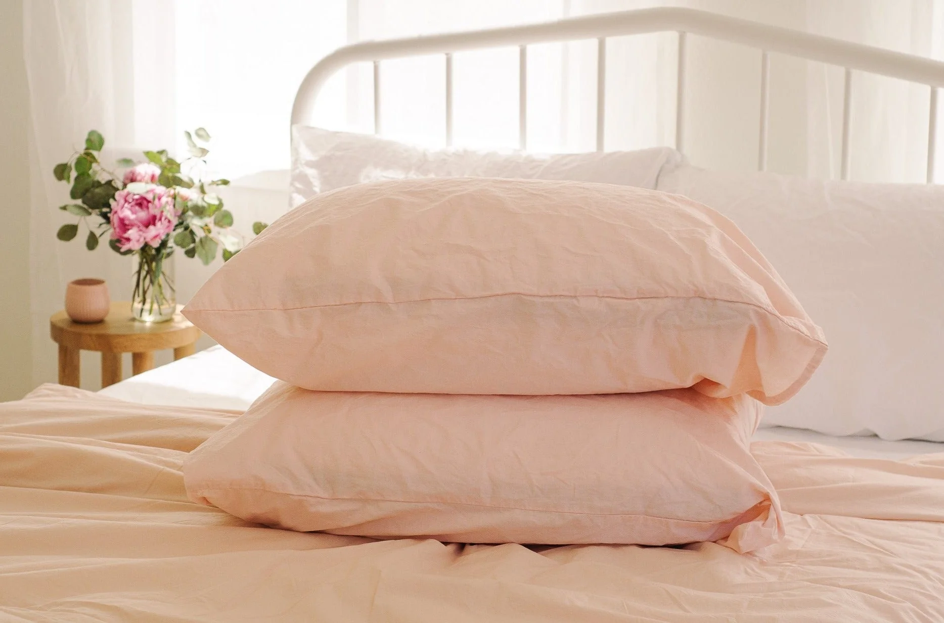 Crinkle Percale Organic Cotton Pillowcase Set - Image 13