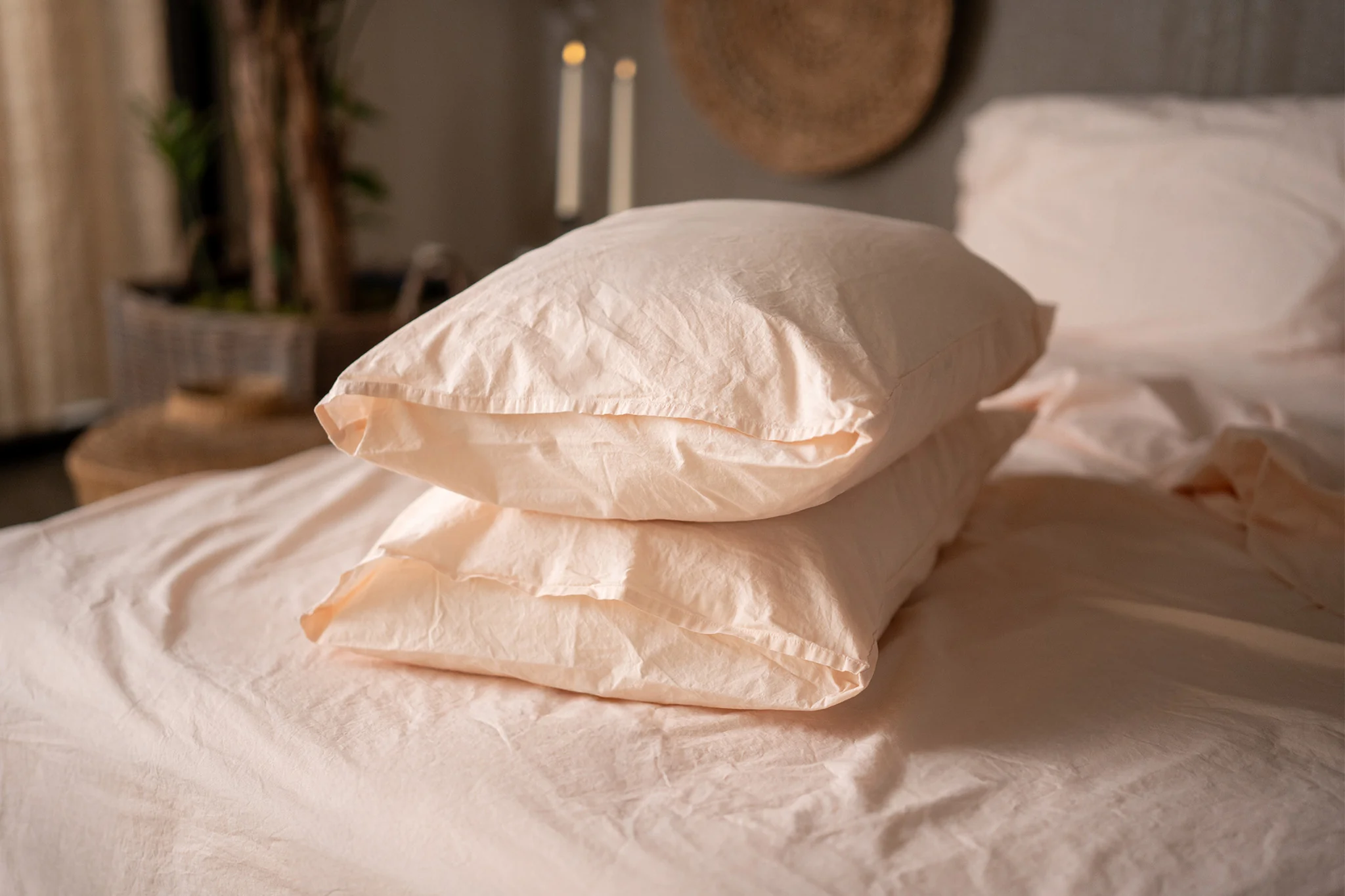 Crinkle Percale Organic Cotton Pillowcase Set - Image 2
