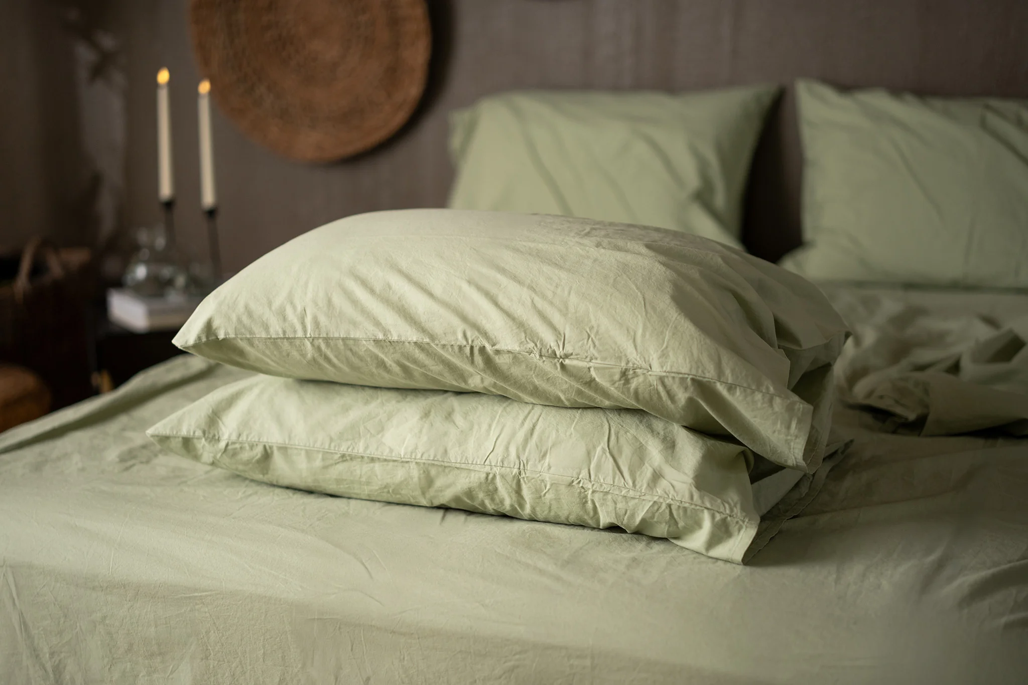 Crinkle Percale Organic Cotton Pillowcase Set - Image 5