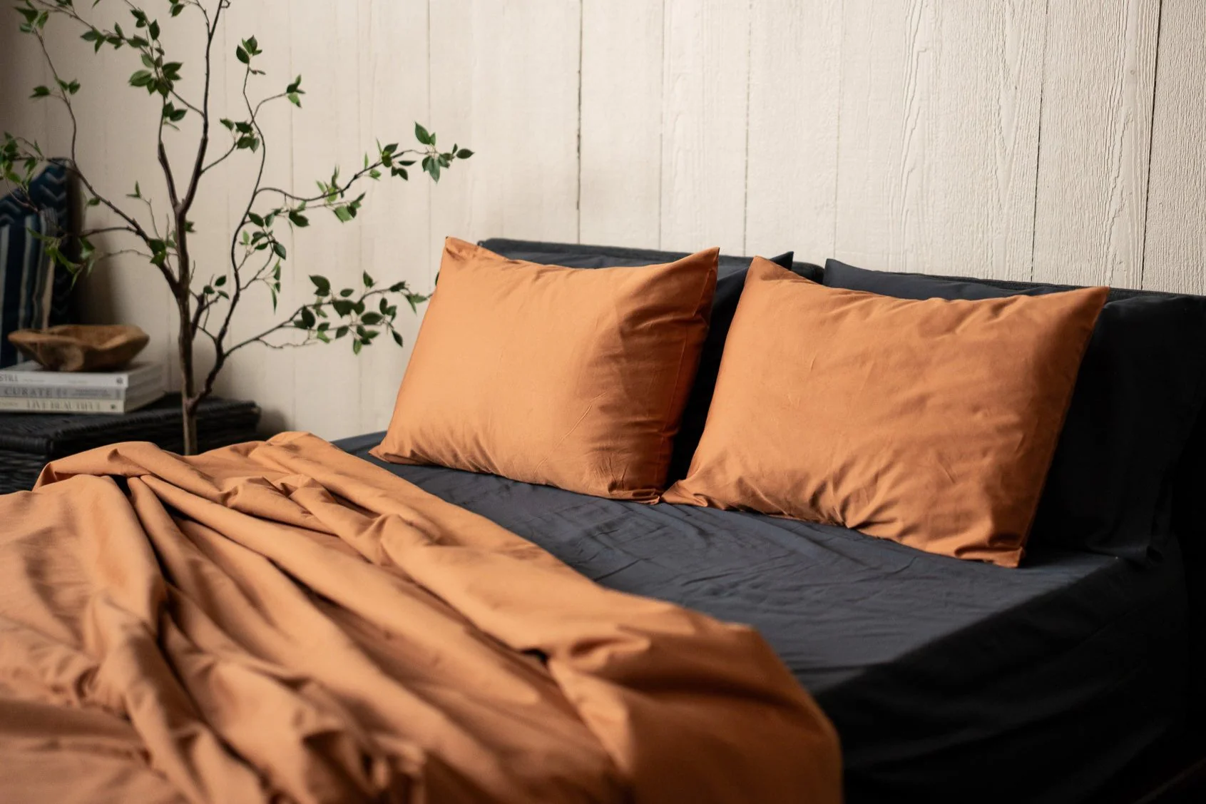 Sateen Organic Cotton Duvet Cover Set + Shams - Image 14