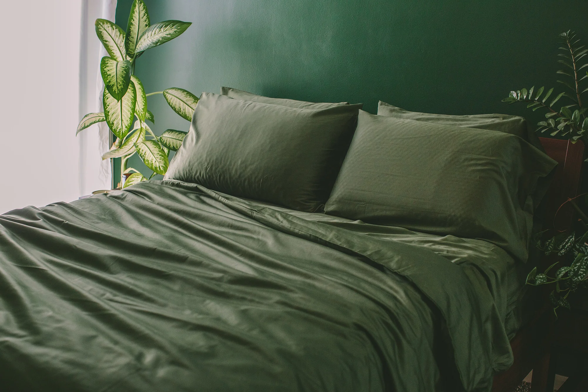Sateen Organic Cotton Duvet Cover Set + Shams - Image 5