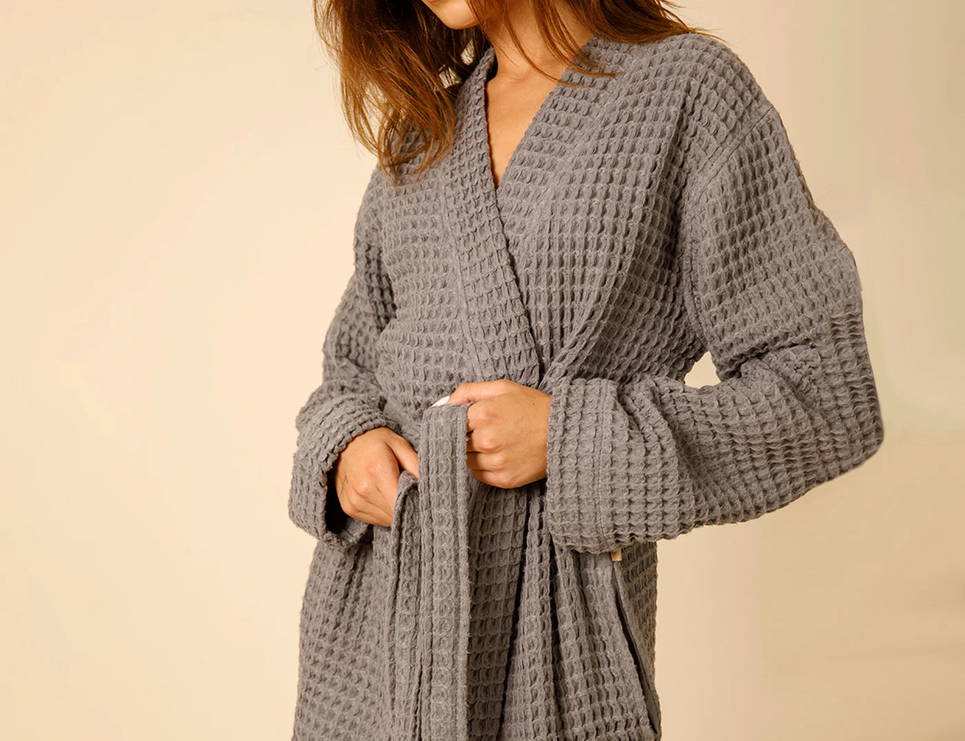Organic Waffle Knit Robe - Image 7