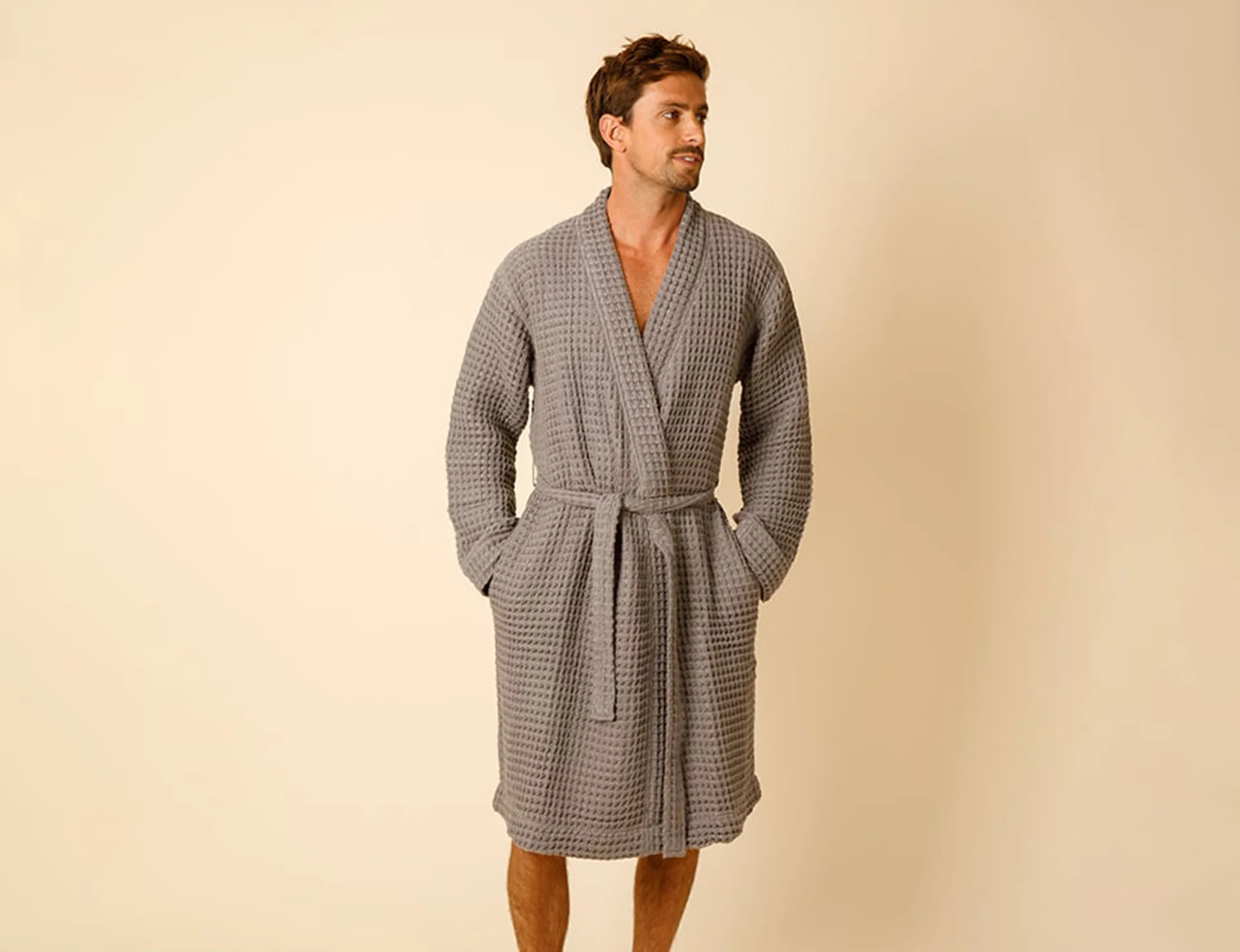 Organic Waffle Knit Robe - Image 9