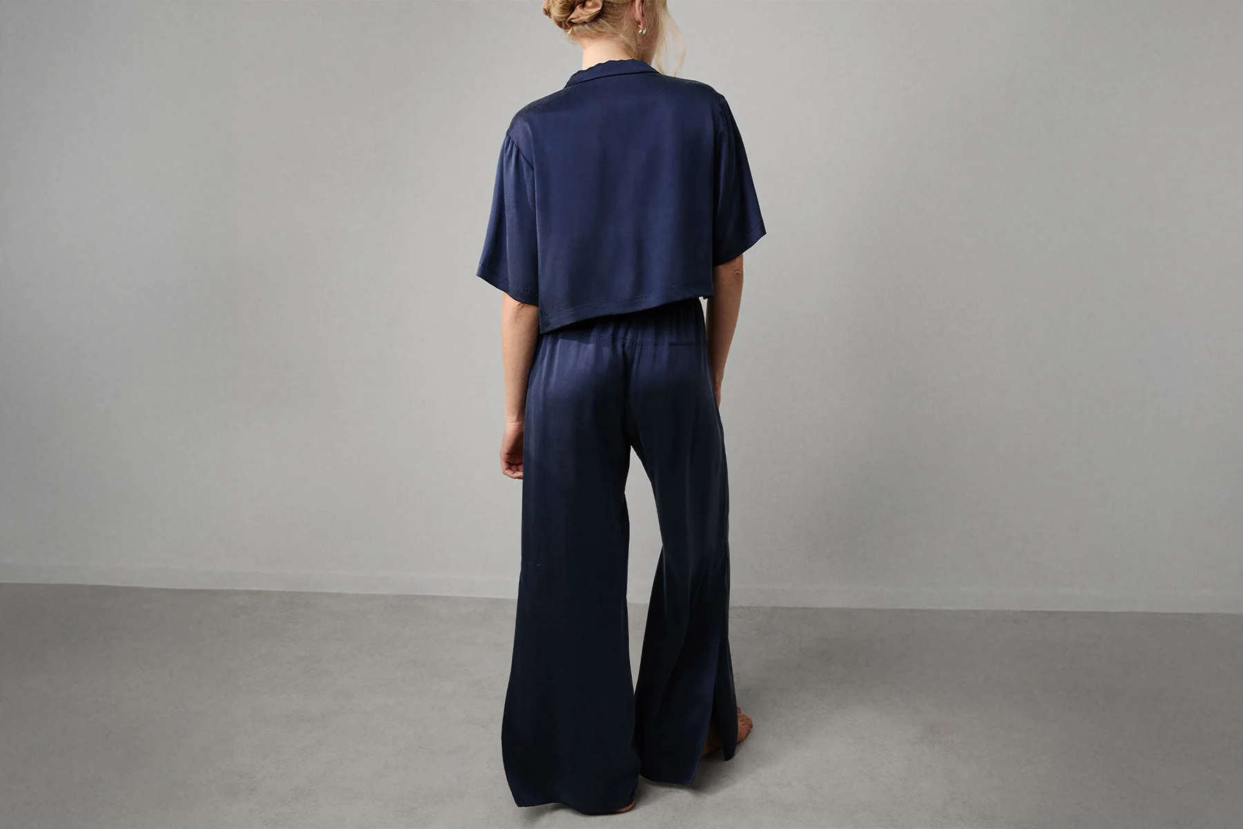 Washable Silk High Rise Pant Set - Image 3