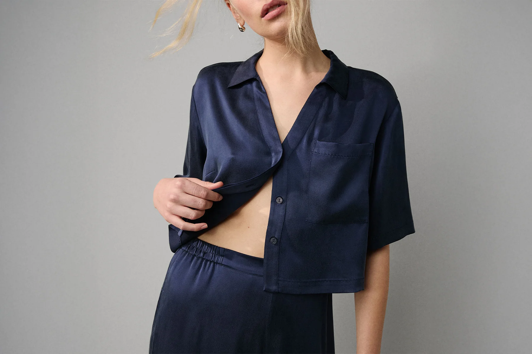 Washable Silk High Rise Pant Set - Image 5