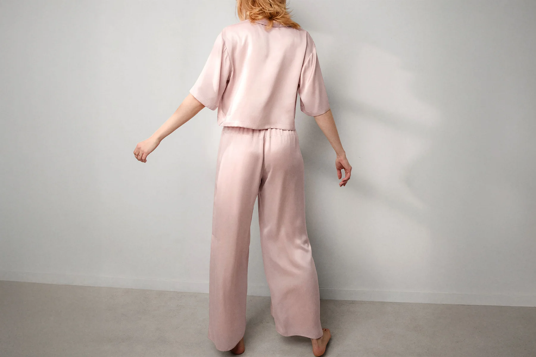 Washable Silk High Rise Pant Set - Image 3