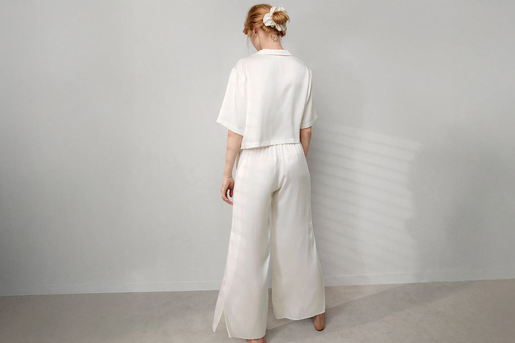 Washable Silk High Rise Pant Set - Image 3